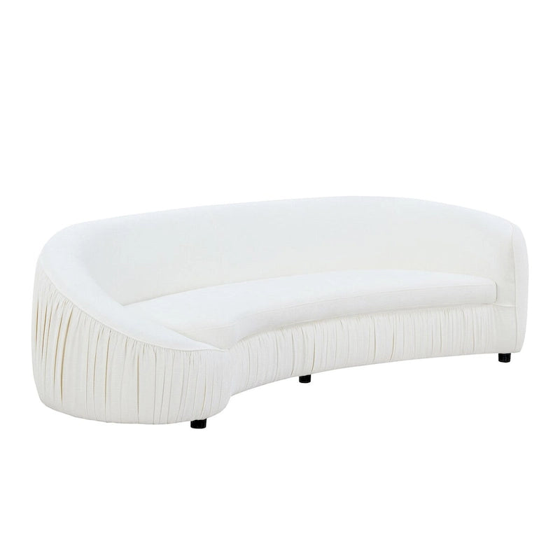 Modern geformtes, geschwungenes 4-Sitzer-Stoffsofa