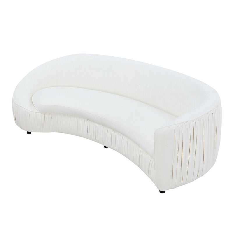 Modern geformtes, geschwungenes 4-Sitzer-Stoffsofa