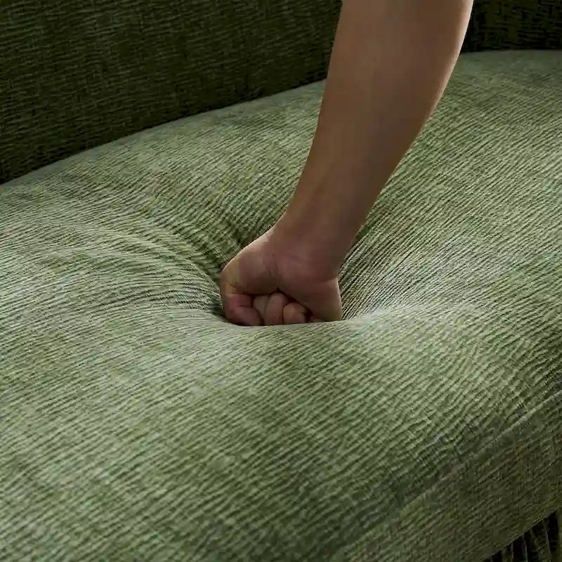 Modern geformtes, geschwungenes 4-Sitzer-Stoffsofa