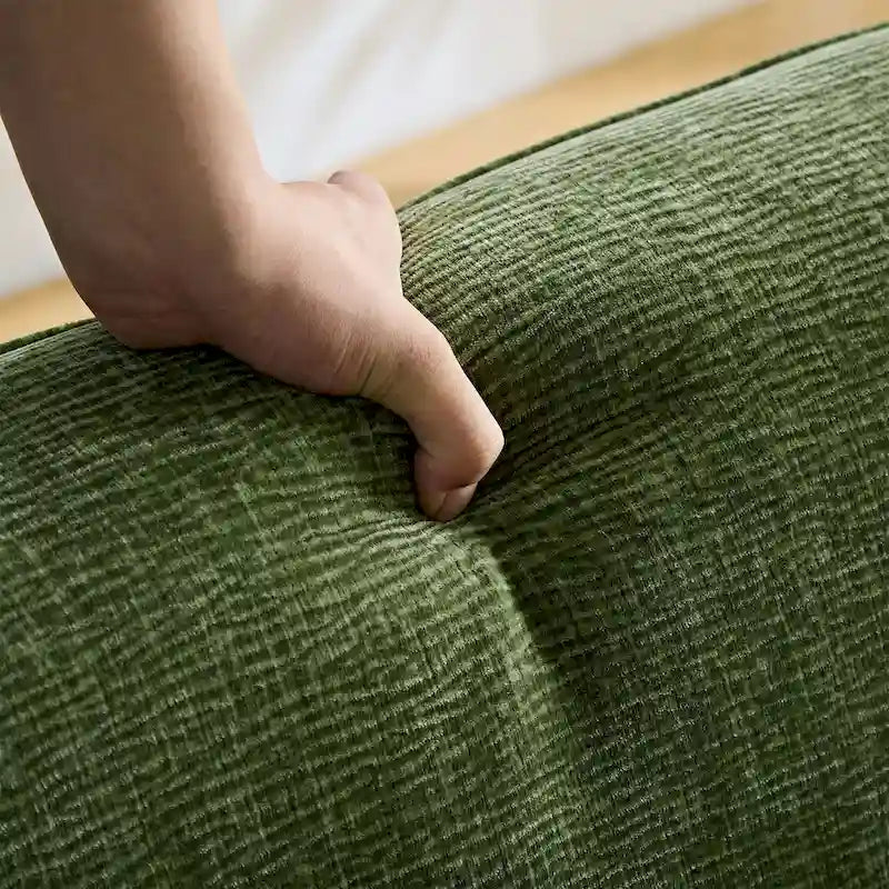 Modern geformtes, geschwungenes 4-Sitzer-Stoffsofa
