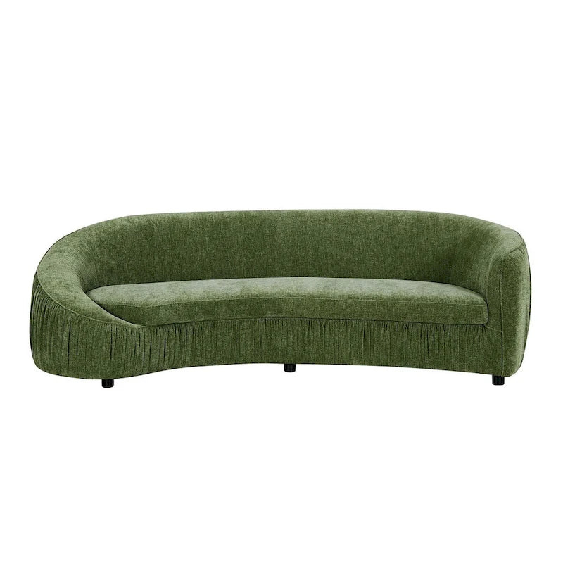Modern geformtes, geschwungenes 4-Sitzer-Stoffsofa
