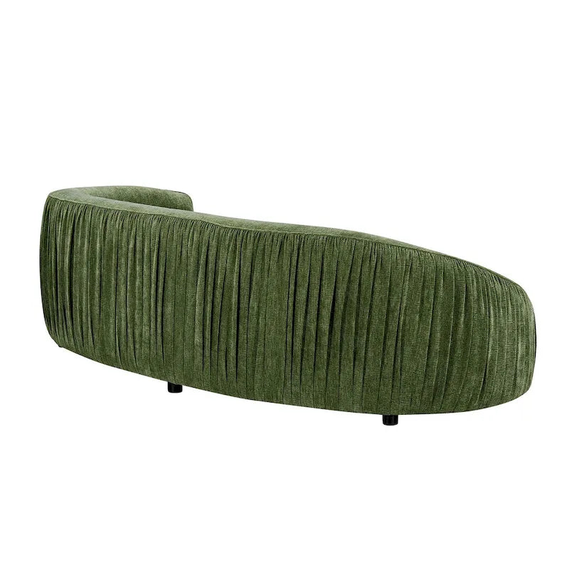 Modern geformtes, geschwungenes 4-Sitzer-Stoffsofa